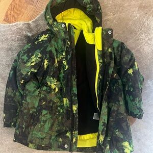 All in Motion Kids Green Camouflage Puffer Jacket